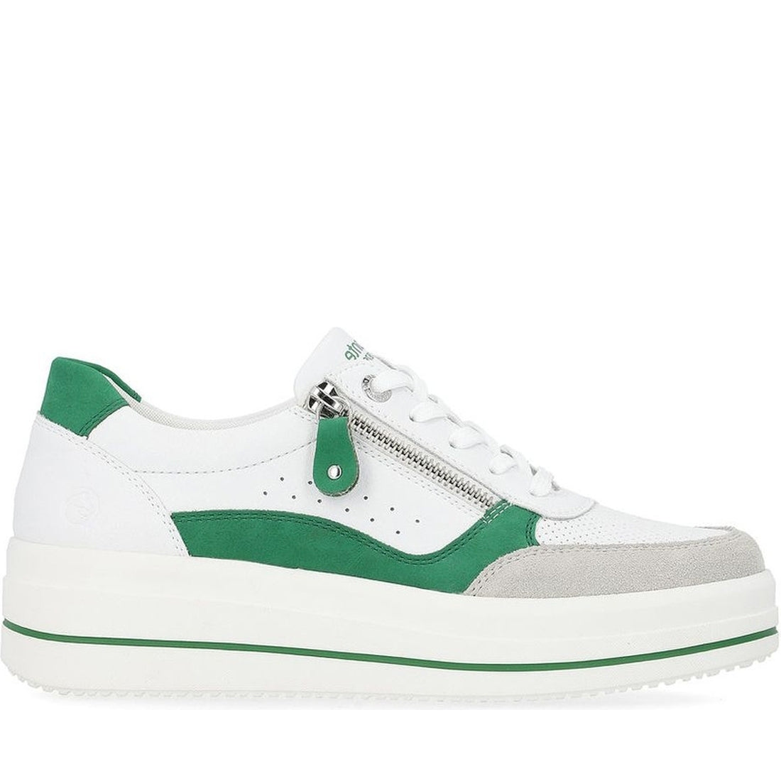 Remonte womens white leisure trainers | Vilbury London