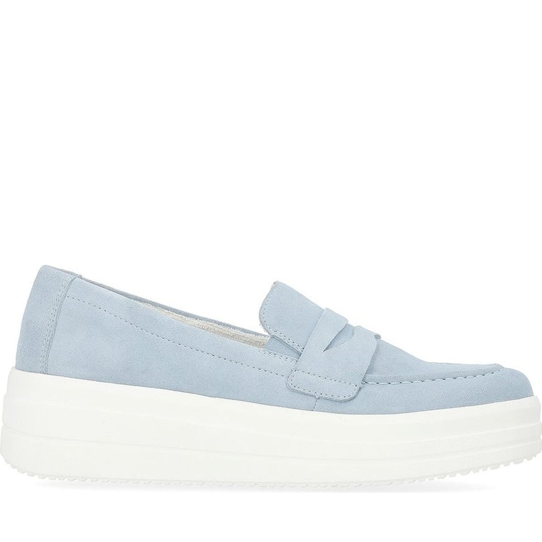 Remonte womens blue casual closed loafers | Vilbury London