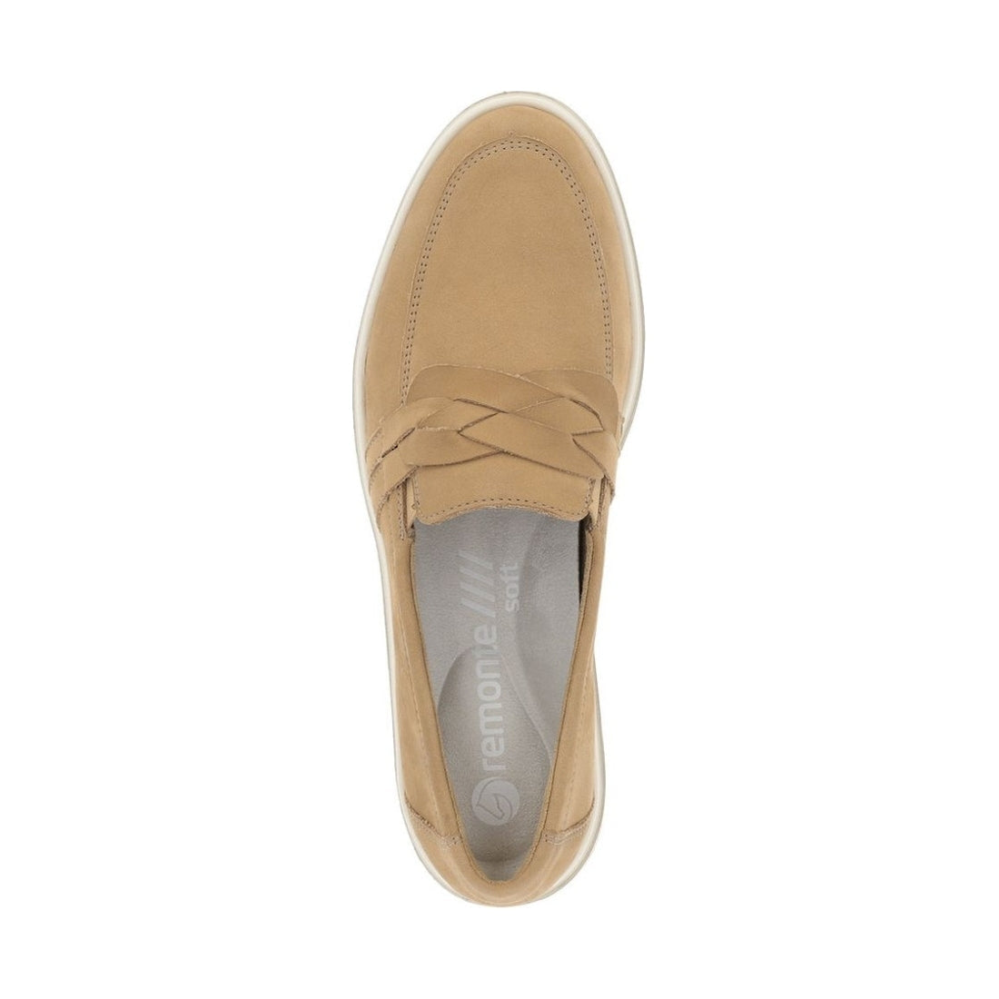 Remonte womens beige casual closed loafers | Vilbury London