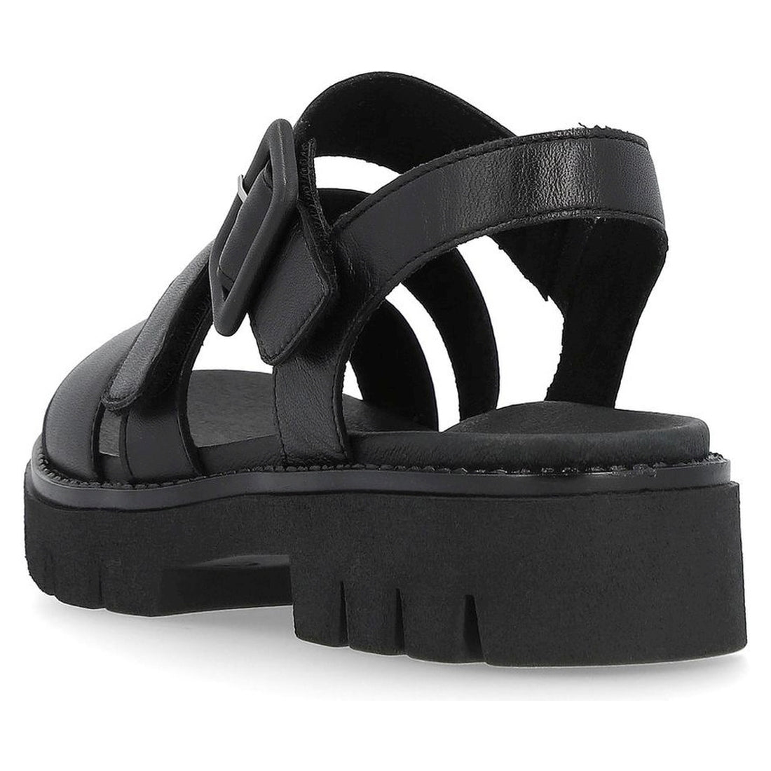 Remonte womens black casual open sandals | Vilbury London