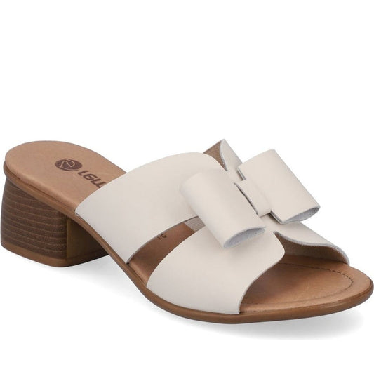 Remonte womens beige casual open mules | Vilbury London