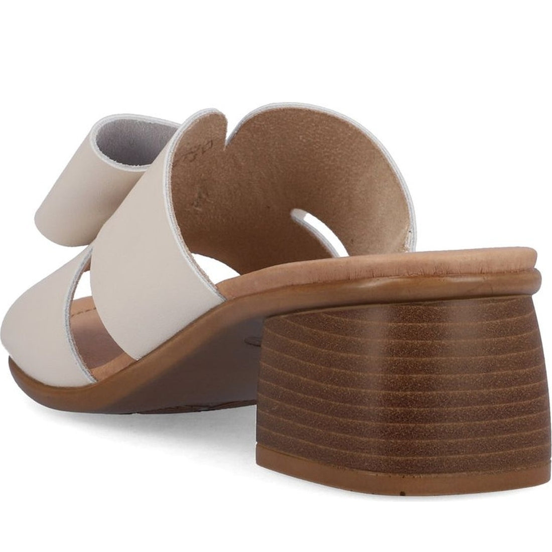 Remonte womens beige casual open mules | Vilbury London