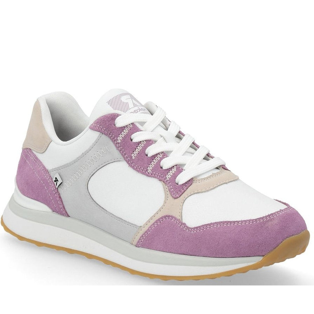 Rieker womens white leisure trainers | Vilbury London