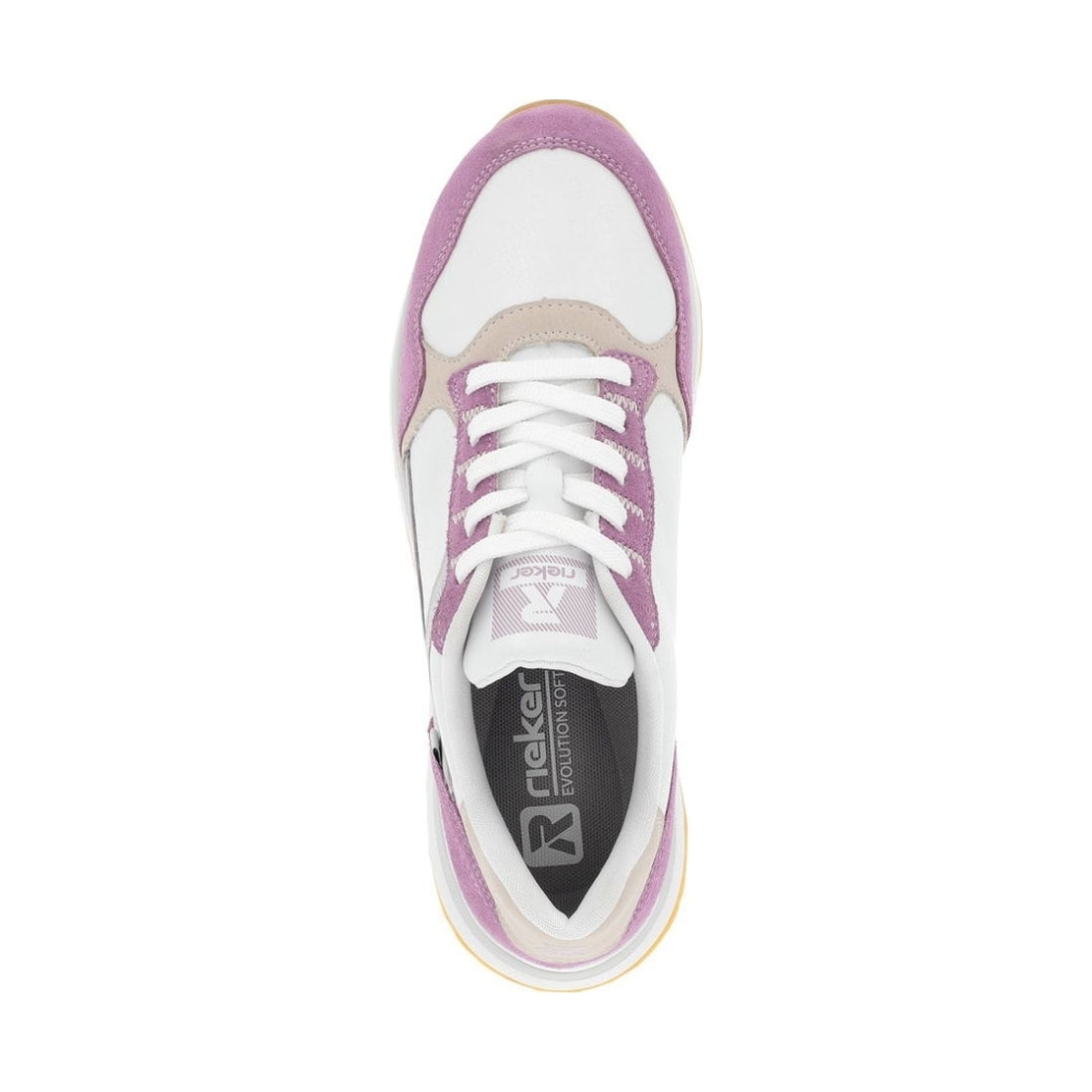 Rieker womens white leisure trainers | Vilbury London