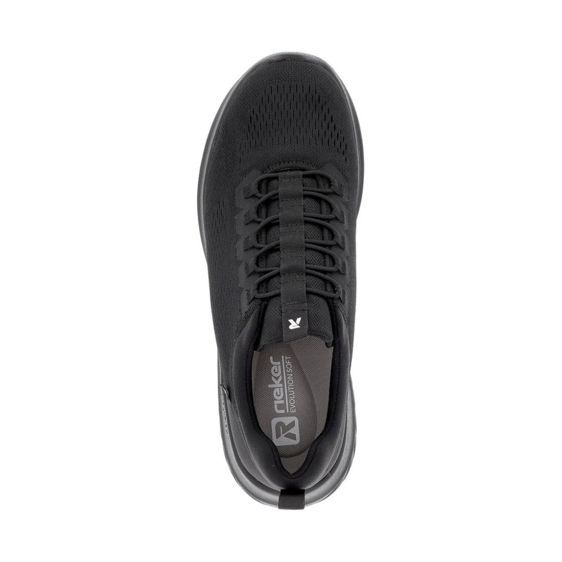 Rieker mens black leisure trainers | Vilbury London