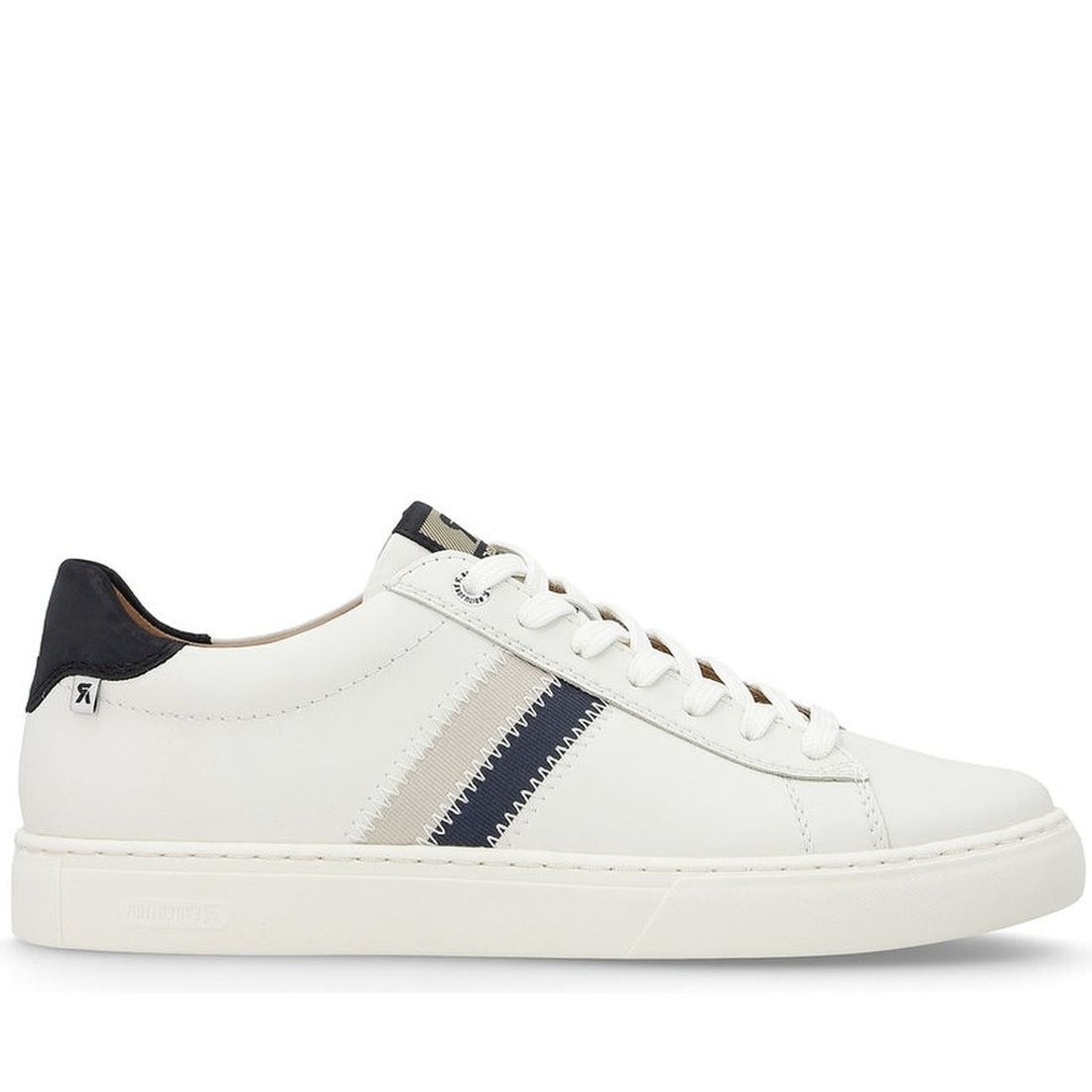 Rieker mens white leisure trainers | Vilbury London