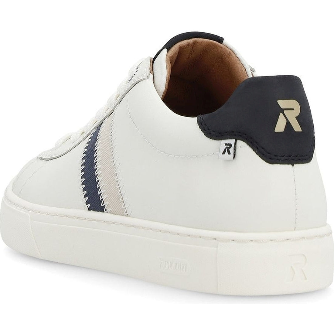 Rieker mens white leisure trainers | Vilbury London