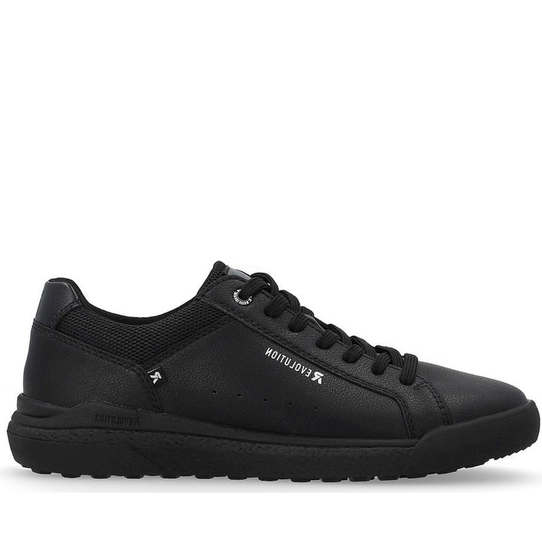 Rieker mens black leisure trainers | Vilbury London