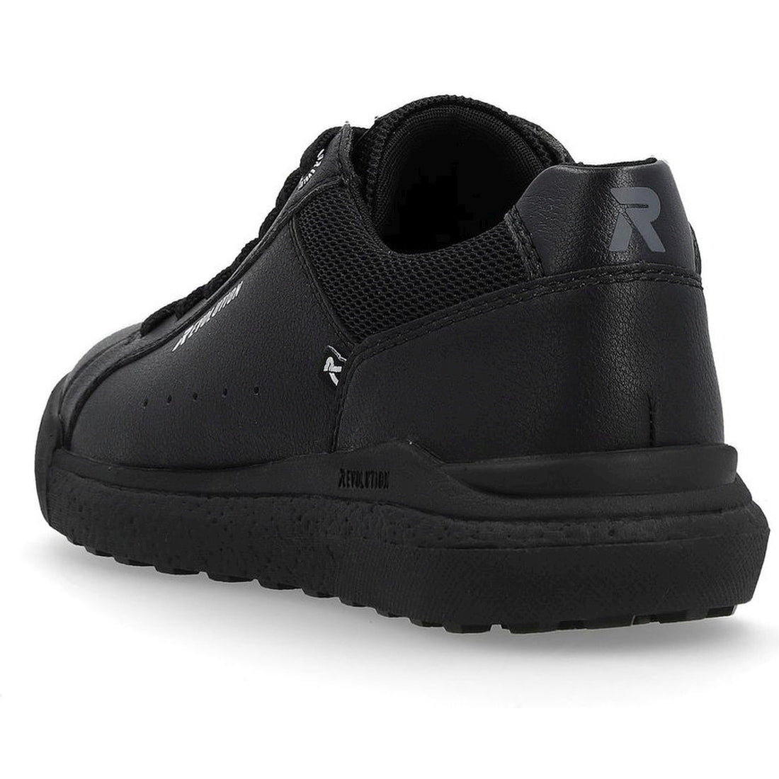 Rieker mens black leisure trainers | Vilbury London