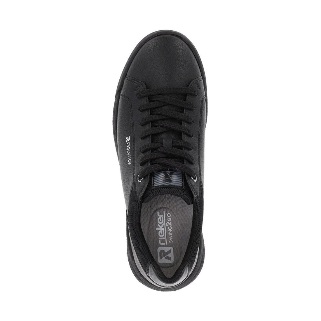 Rieker mens black leisure trainers | Vilbury London