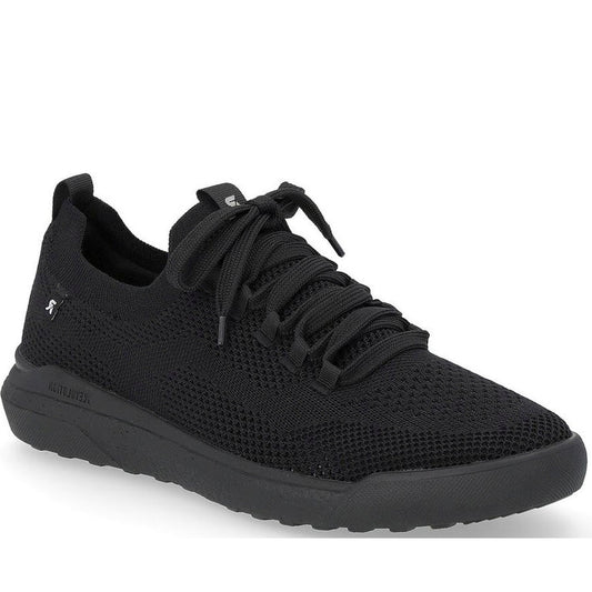 Rieker mens black leisure trainers | Vilbury London