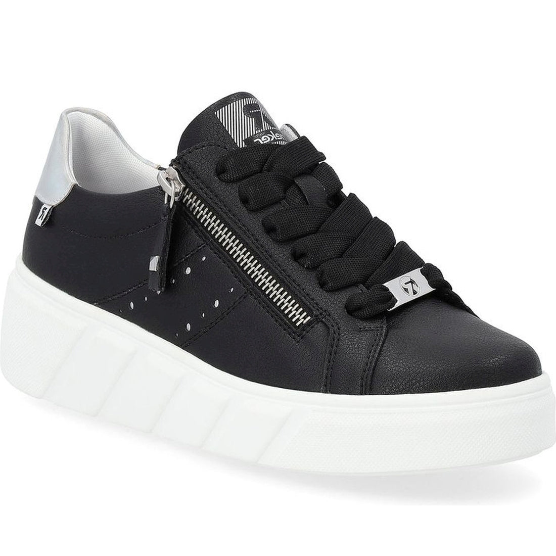 Rieker womens black leisure trainers | Vilbury London