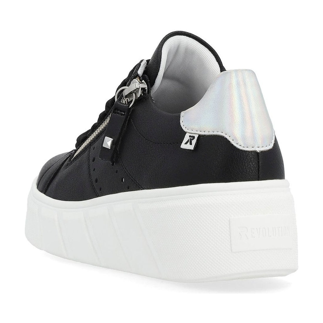 Rieker womens black leisure trainers | Vilbury London