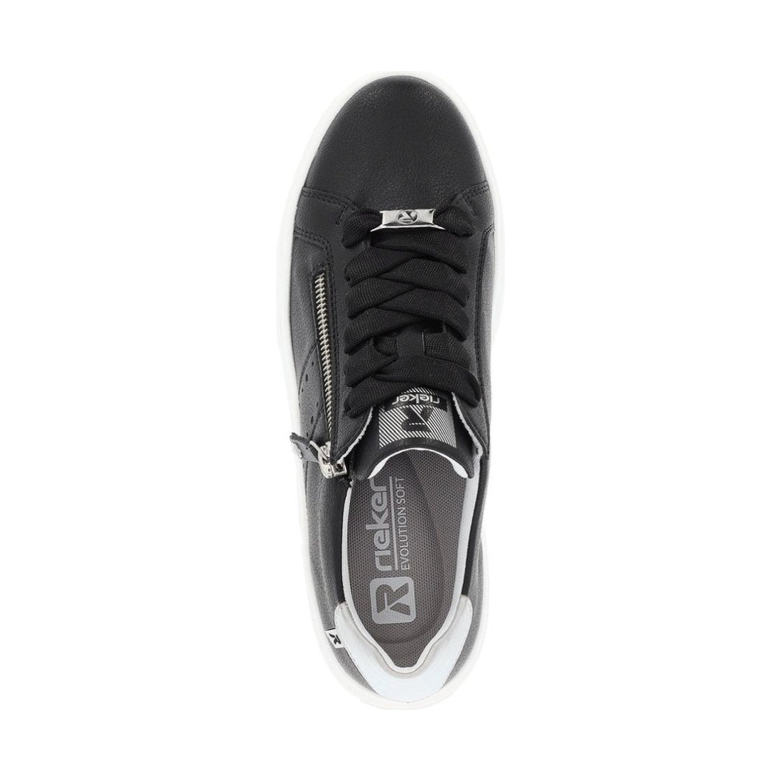 Rieker womens black leisure trainers | Vilbury London