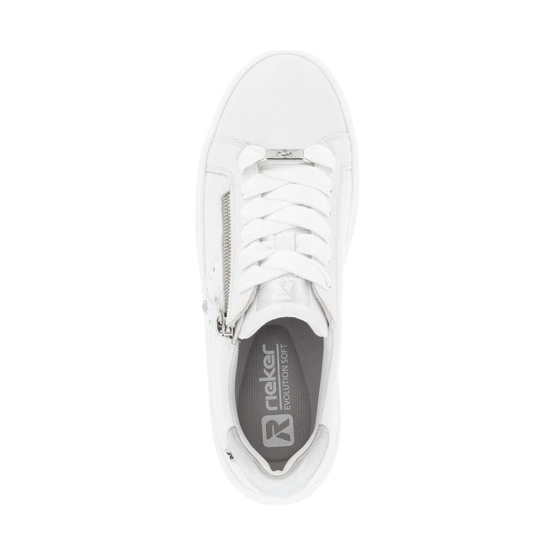 Rieker womens white leisure trainers | Vilbury London