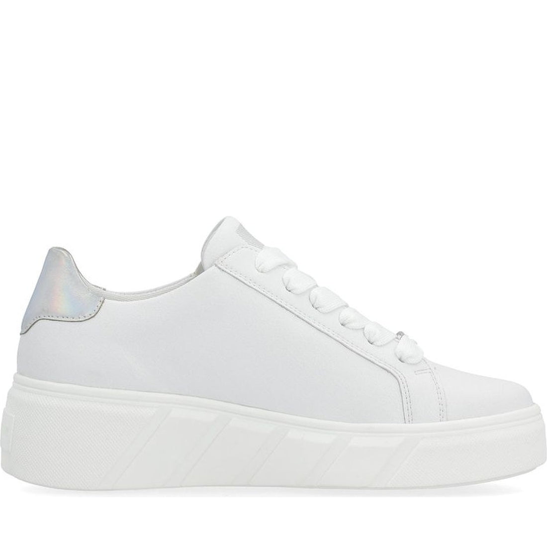 Rieker womens white leisure trainers | Vilbury London