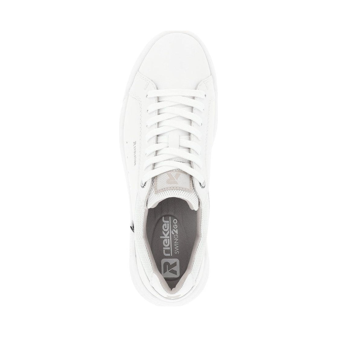 Rieker womens white leisure trainers | Vilbury London