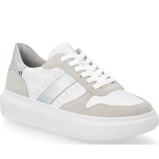 Rieker womens white leisure trainers | Vilbury London