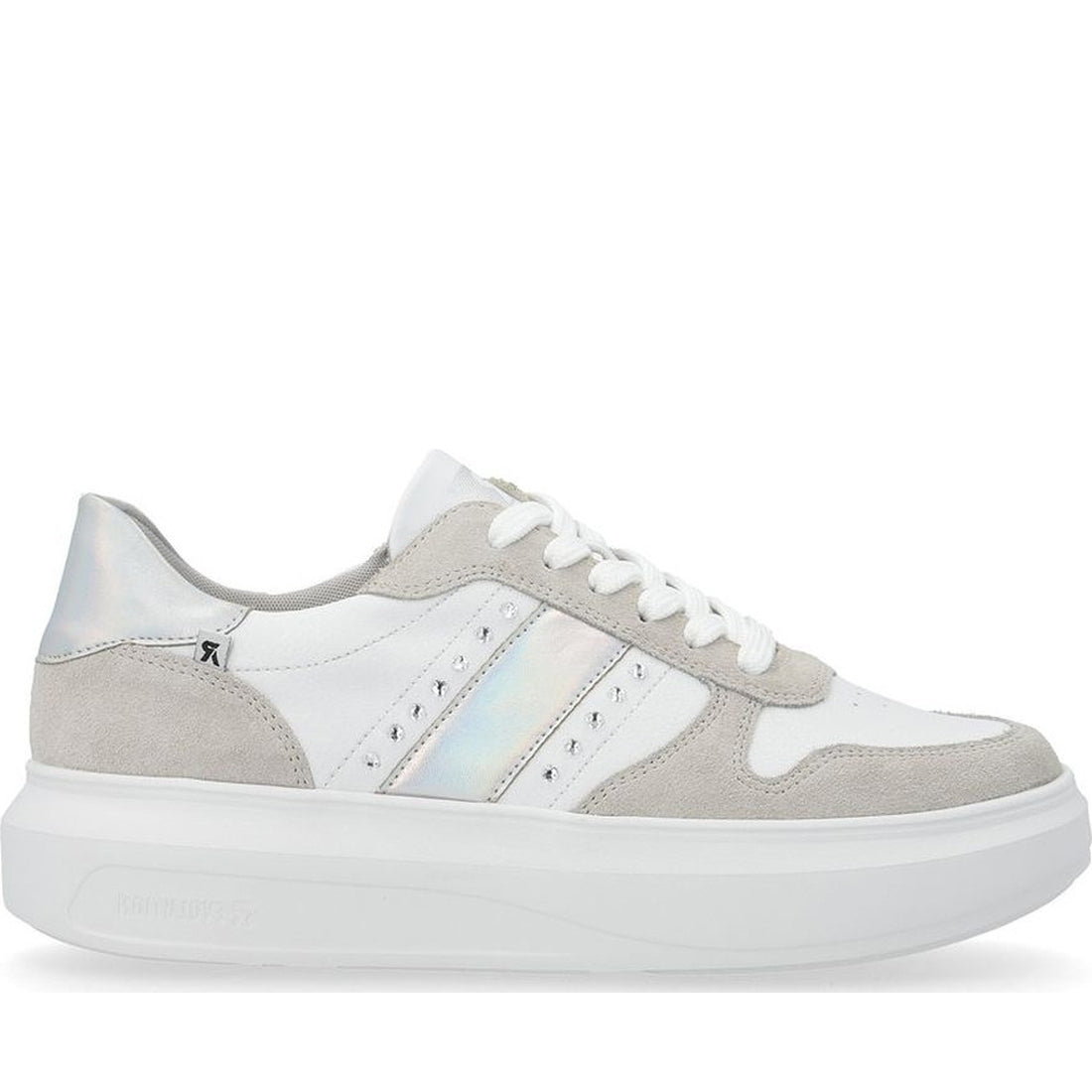 Rieker womens white leisure trainers | Vilbury London