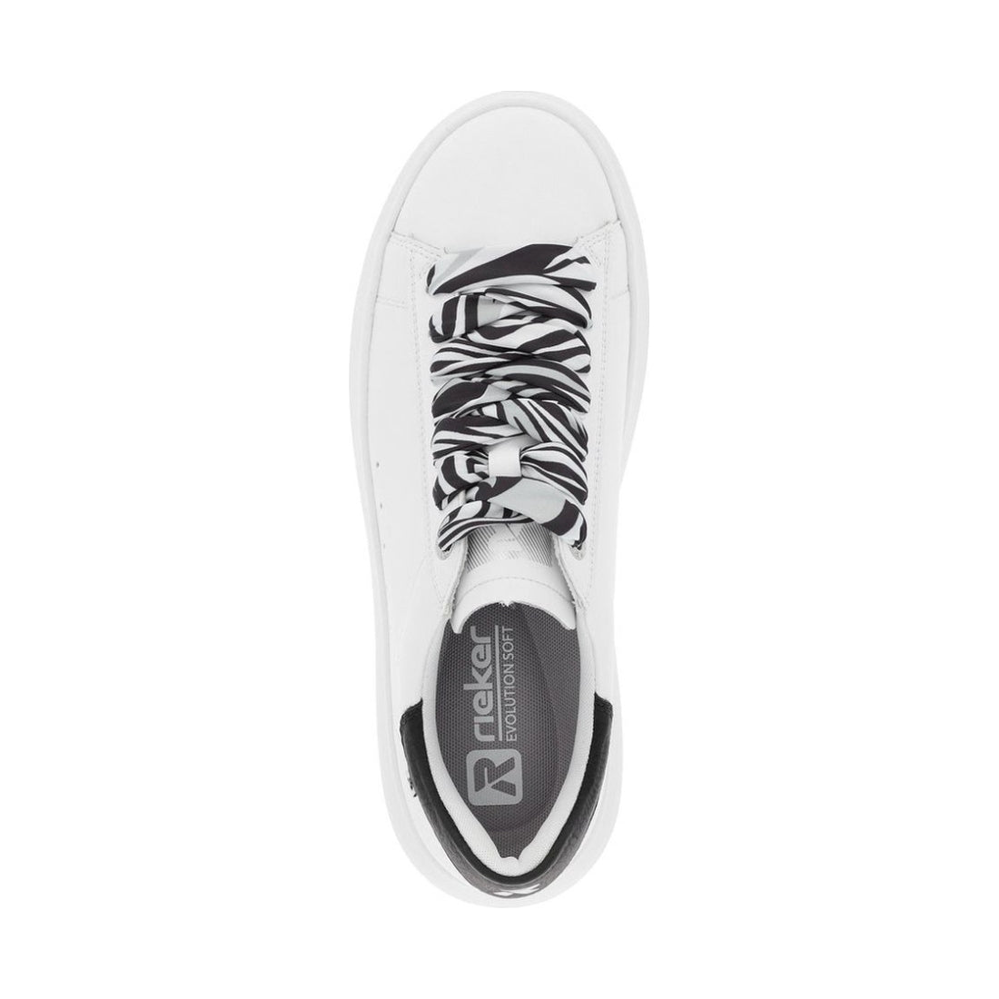 Rieker womens white leisure trainers | Vilbury London