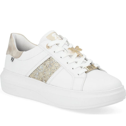 Rieker womens white leisure trainers | Vilbury London