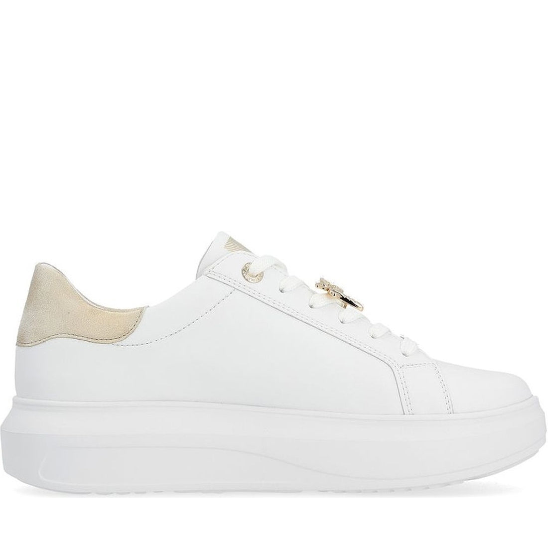 Rieker womens white leisure trainers | Vilbury London