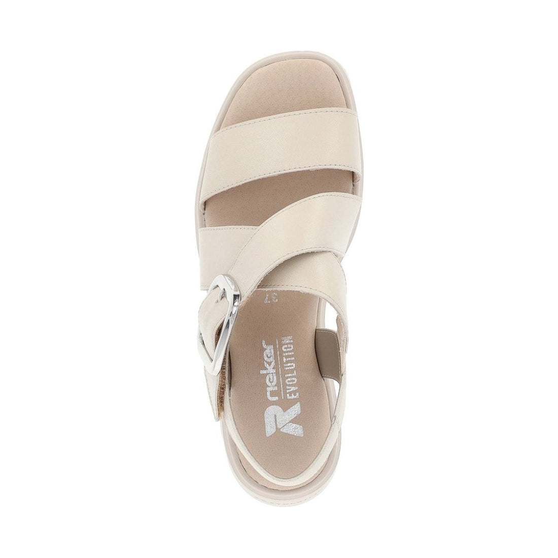 Rieker womens beige casual open sandals | Vilbury London