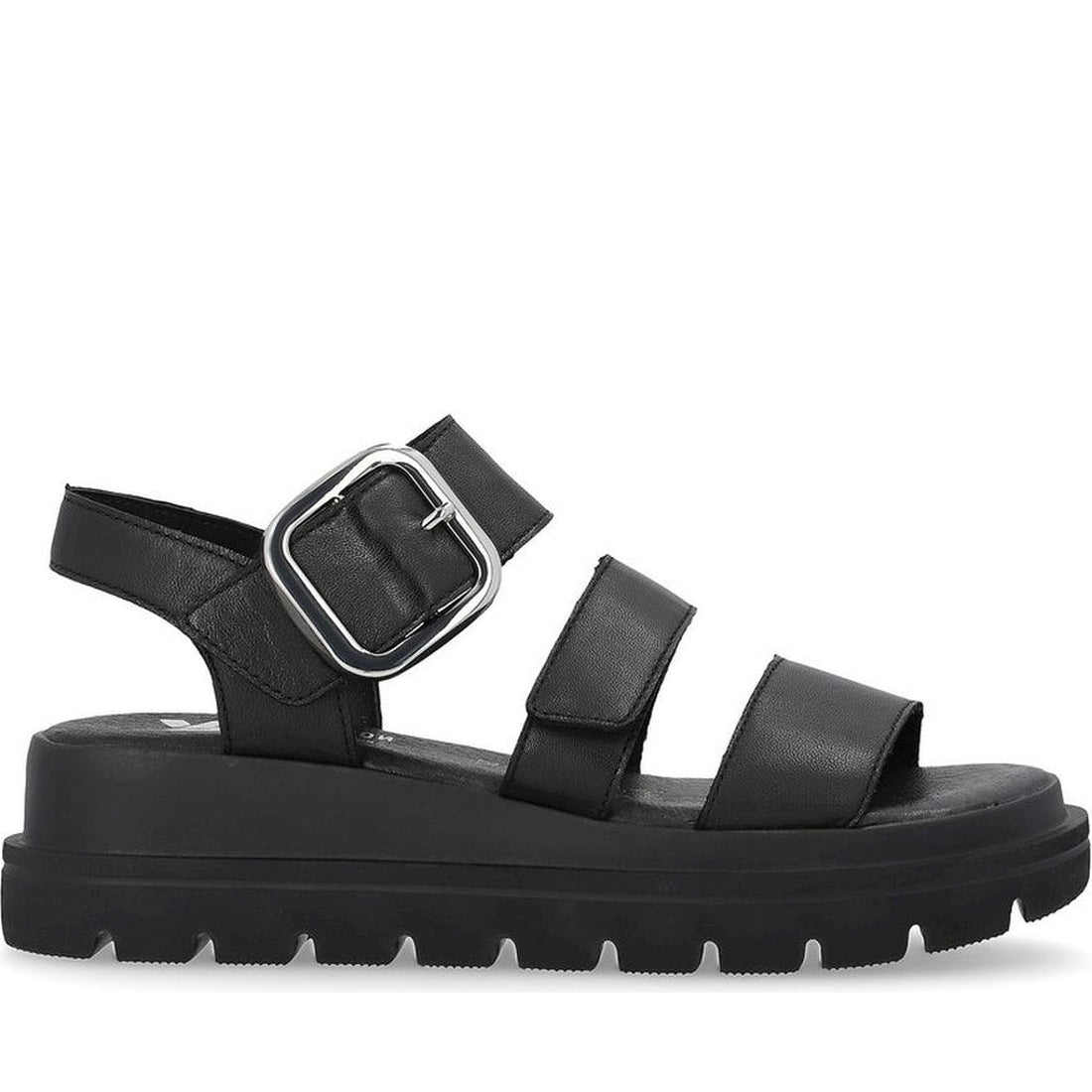 Rieker womens black casual open sandals | Vilbury London