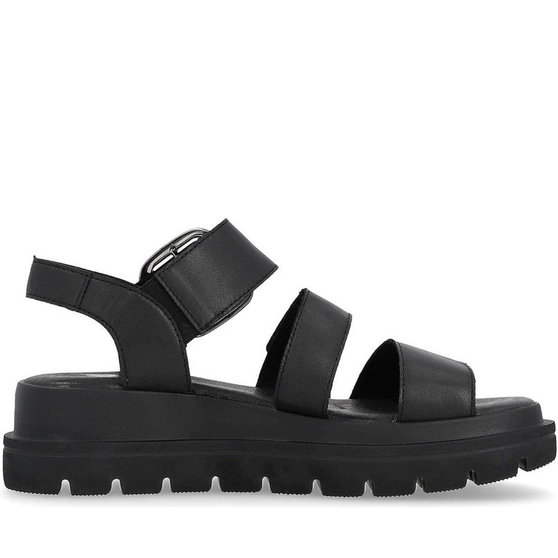 Rieker womens black casual open sandals | Vilbury London