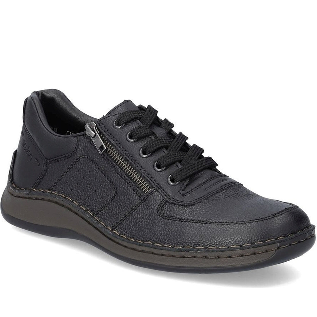 Rieker mens black leisure trainers | Vilbury London