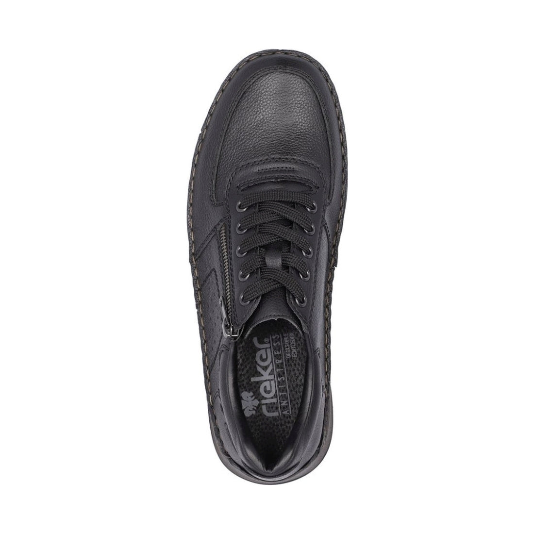 Rieker mens black leisure trainers | Vilbury London