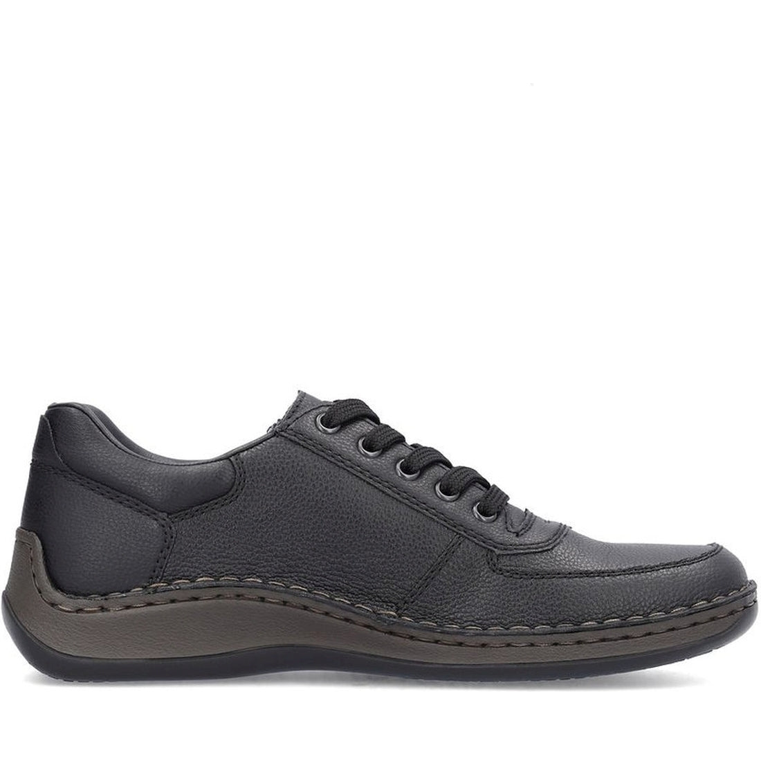 Rieker mens black leisure trainers | Vilbury London