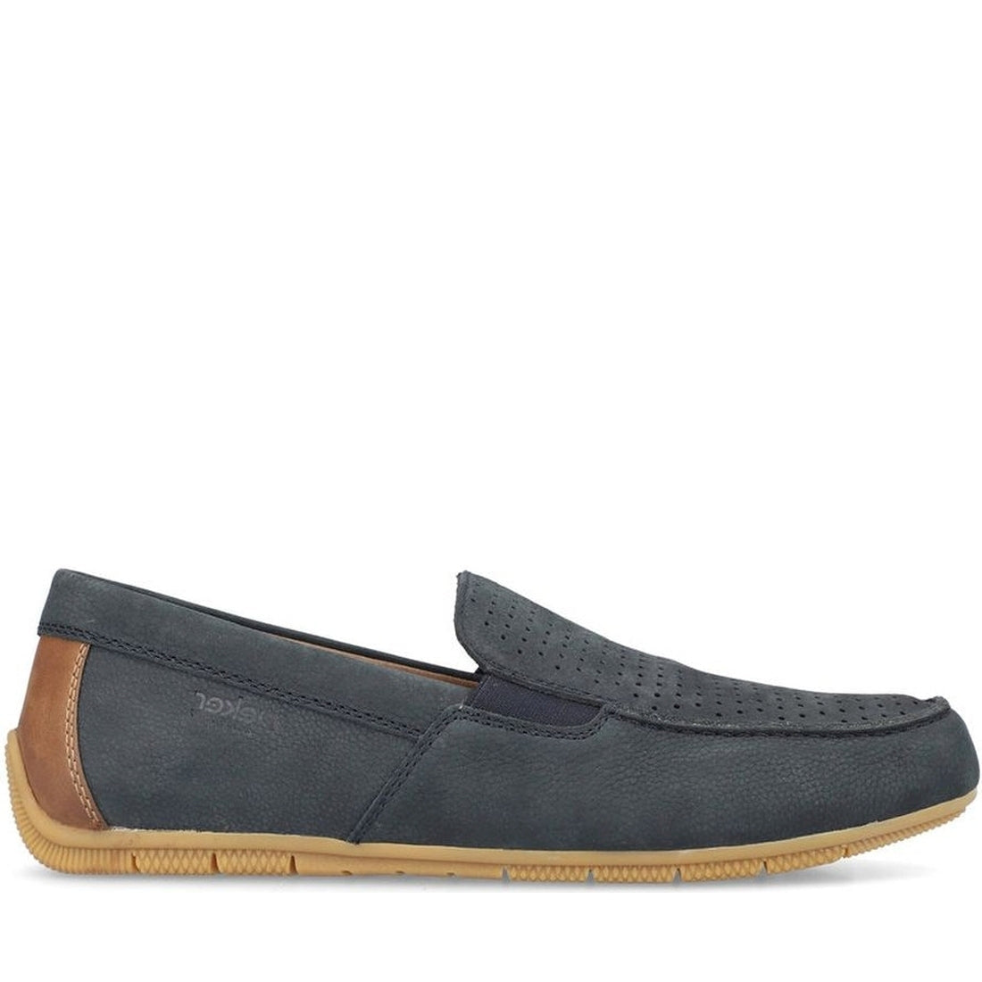 Rieker mens blue classic closed mocasins | Vilbury London