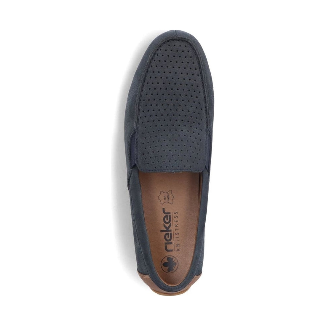 Rieker mens blue classic closed mocasins | Vilbury London