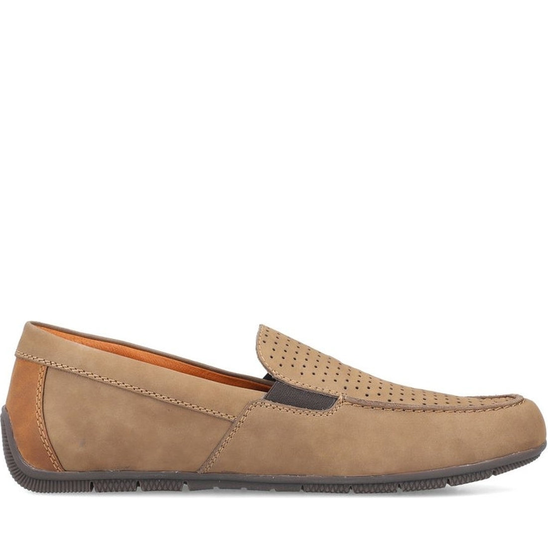 Rieker mens brown classic closed mocasins | Vilbury London