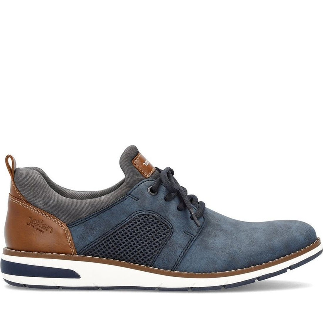 Rieker mens blue leisure trainers | Vilbury London