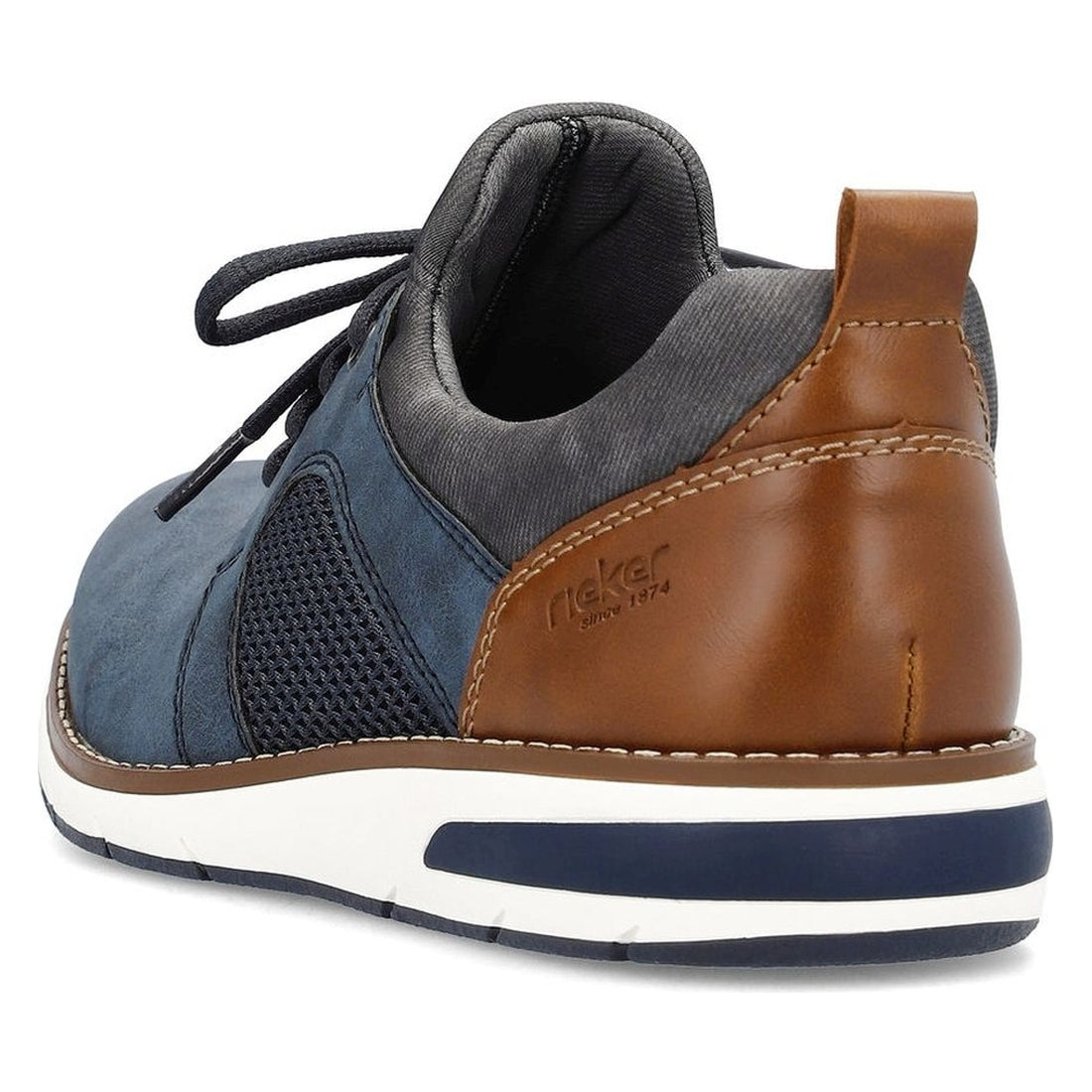 Rieker mens blue leisure trainers | Vilbury London