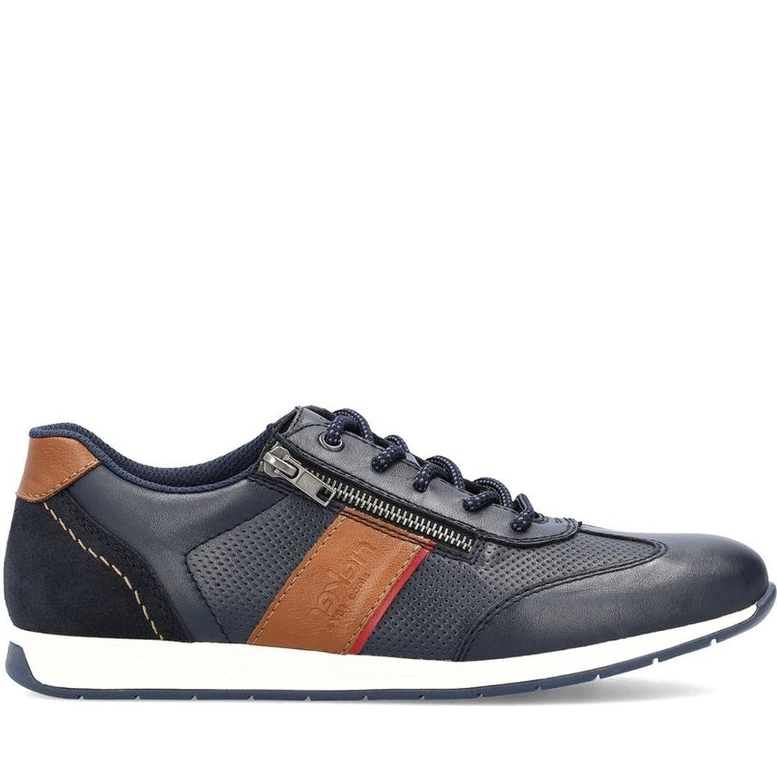 Rieker mens blue leisure trainers | Vilbury London