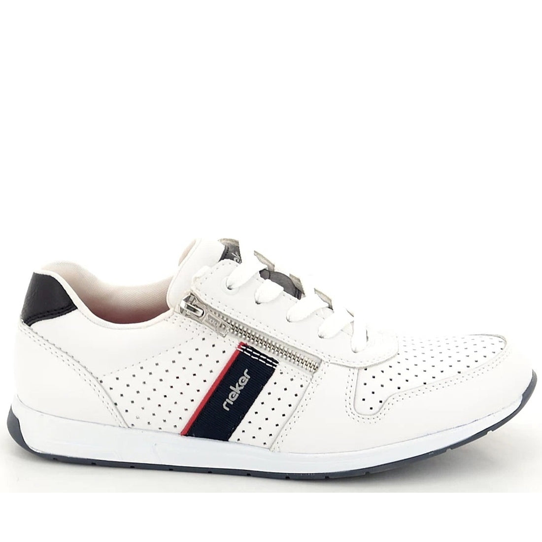 Rieker mens white leisure trainers | Vilbury London