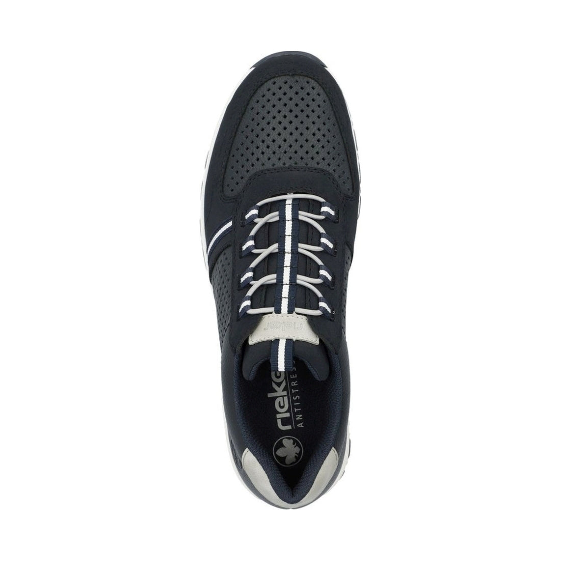 Rieker mens blue leisure trainers | Vilbury London