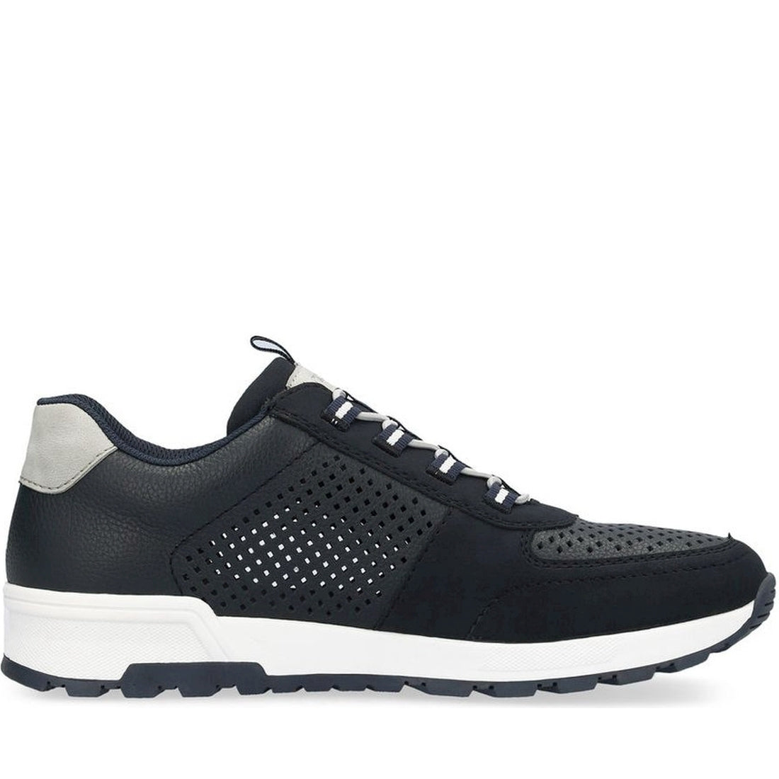 Rieker mens blue leisure trainers | Vilbury London