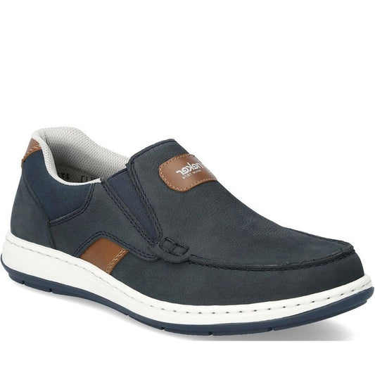 Rieker mens blue leisure trainers | Vilbury London