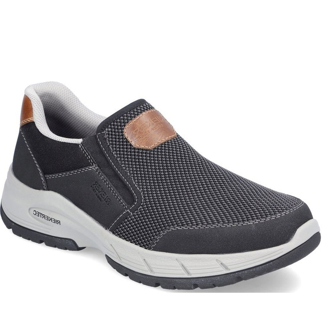 Rieker mens black leisure trainers | Vilbury London