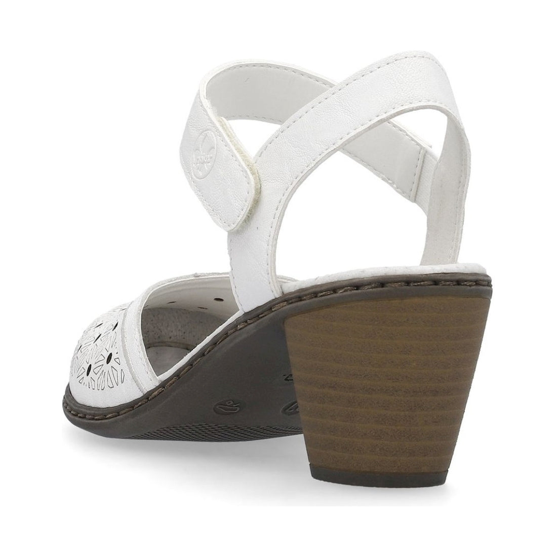 Rieker womens white casual part-open sandals | Vilbury London