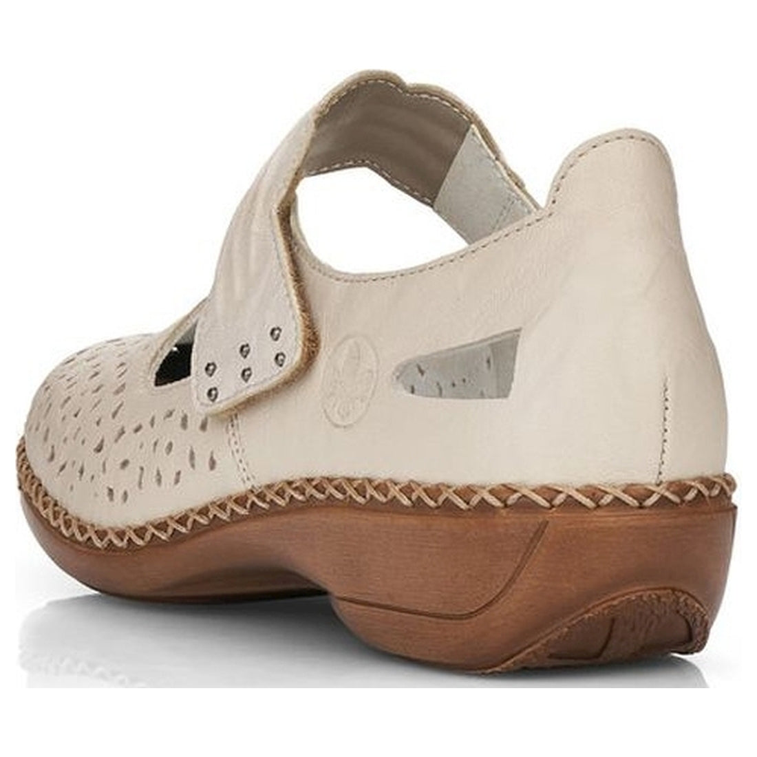 Rieker womens beige leisure trainers | Vilbury London