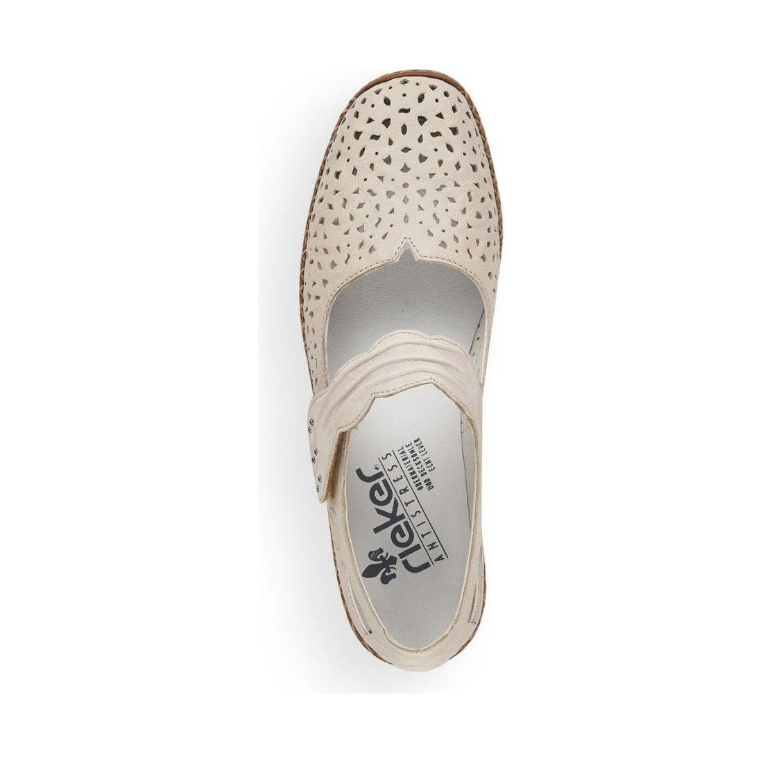 Rieker womens beige leisure trainers | Vilbury London