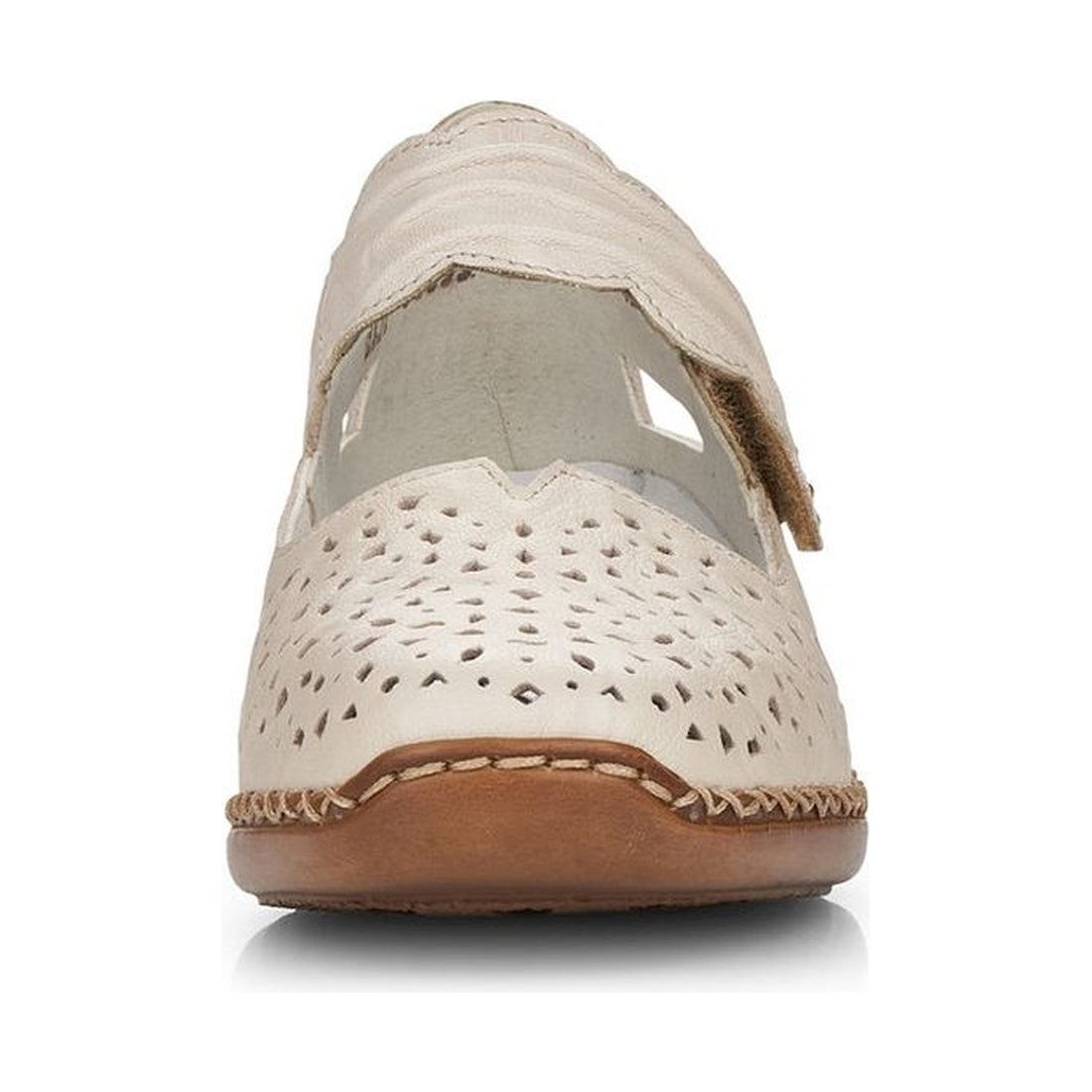Rieker womens beige leisure trainers | Vilbury London