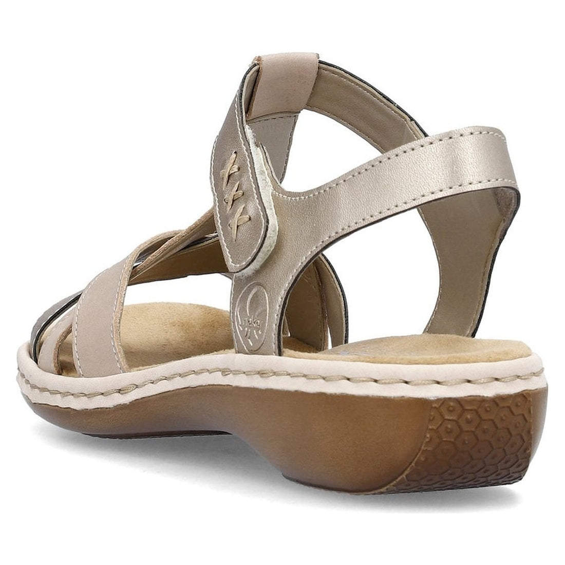 Rieker womens beige casual open sandals | Vilbury London