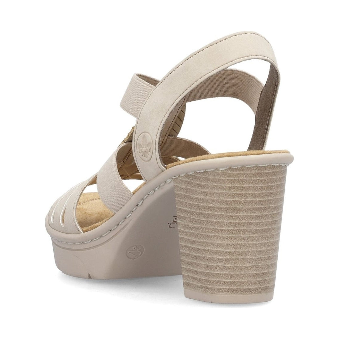 Rieker womens beige casual open sandals | Vilbury London