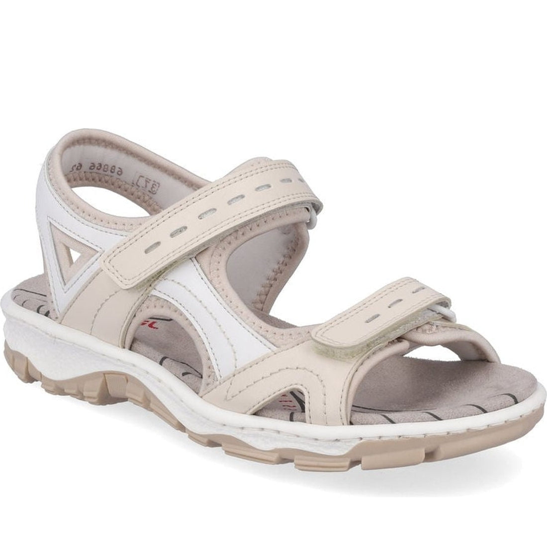 Rieker womens beige casual open sandals | Vilbury London